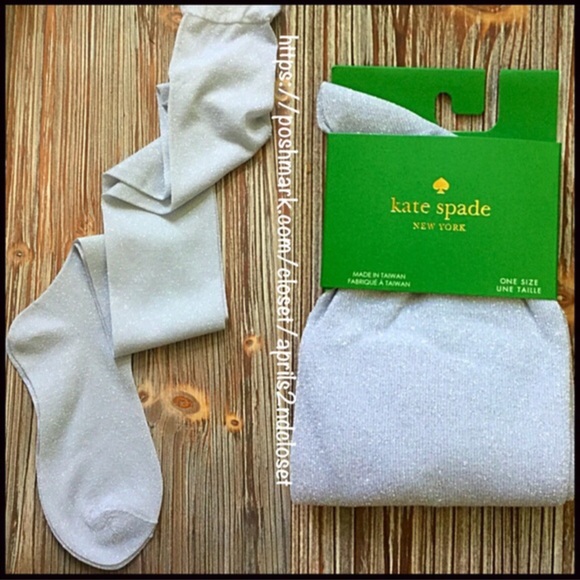 KATE SPADE TALL SPARKLE KNEE HIGH BOOT SOCKS - Picture 2 of 6